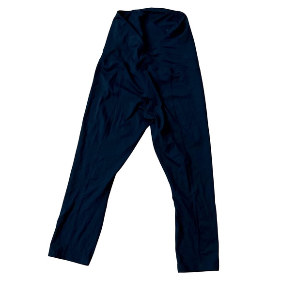 PattyBoutik Maternity Black Capri Leggings Over Belly Size Small - Picture 5 of 5